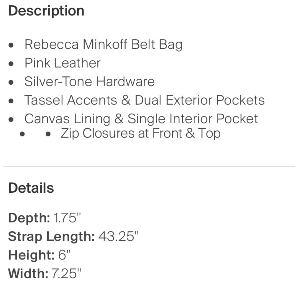 nwt Rebecca Minkoff 3 Zip Fanny Pack Pebbled Pink Cowhide Leather Cross Body - Picture 2 of 7